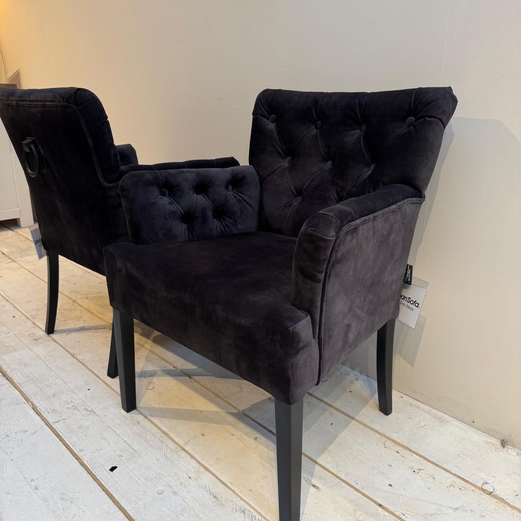 UrbanSofa sale eetkamerstoelen Kate 4, Ophalen, Zo goed als nieuw, Grijs, Stof