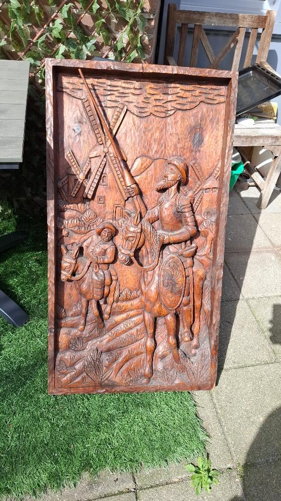 Don Quixote houtsnijwerk, Ophalen, Houtsnijwerk