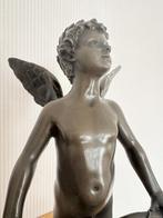 Prachtig bronzen beeld van Vici met boog  voorbeeld A Moreau, Ophalen of Verzenden