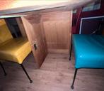 Tafel met stoelen en kast, Ophalen, Gebruikt, 50 tot 100 cm, Rechthoekig