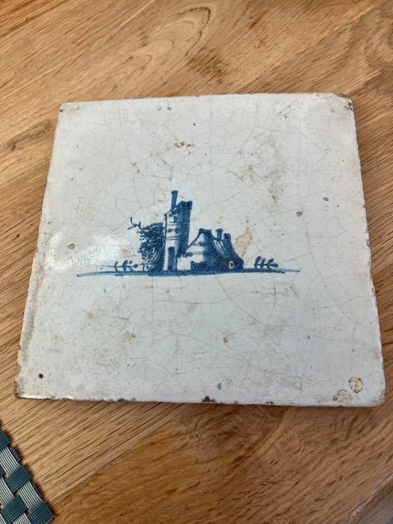 Delftse tegel 17e eeuw, Antiek en Kunst, Antiek | Wandborden en Tegels, Ophalen of Verzenden