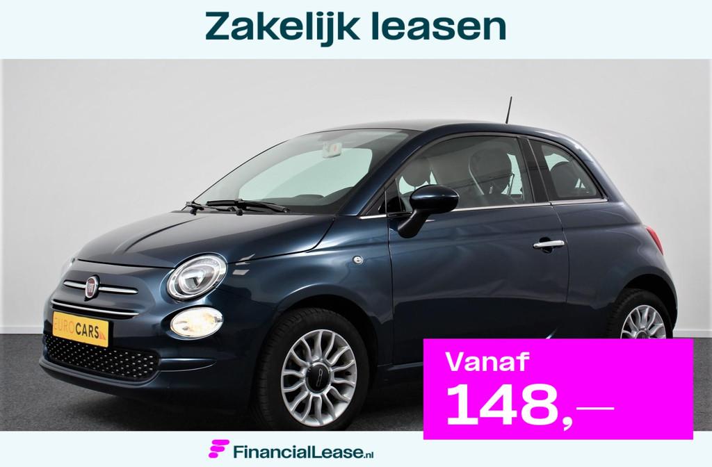Fiat 500 1.2 Lounge Navigatie Climate Control Lederen Bekled, Voorwielaandrijving, Gebruikt, 4 cilinders, Leder