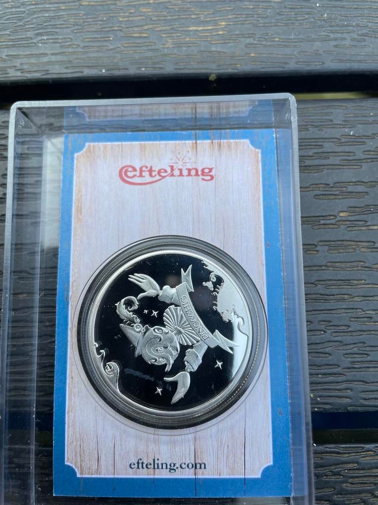 Efteling Pinokkio Medaille/Munt in Capsule, Ophalen of Verzenden, Nieuw, Overige typen