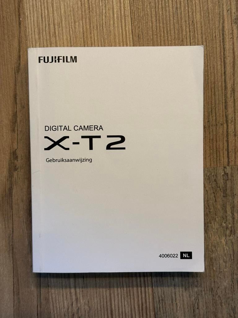 Fujifilm X-T2 Gebruiksaanwijzing (NL), Ophalen of Verzenden, Zo goed als nieuw