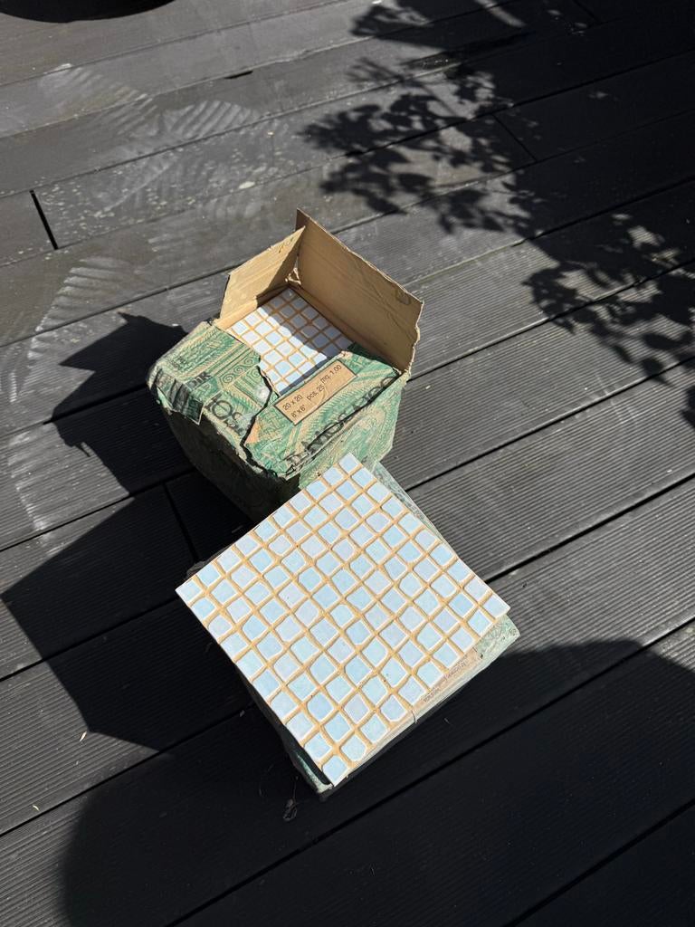 Cedric mozaïek badkamertegels 20x20 cm, 45 stuks, Ophalen, Nieuw, 20 tot 40 cm, Minder dan 5 m²