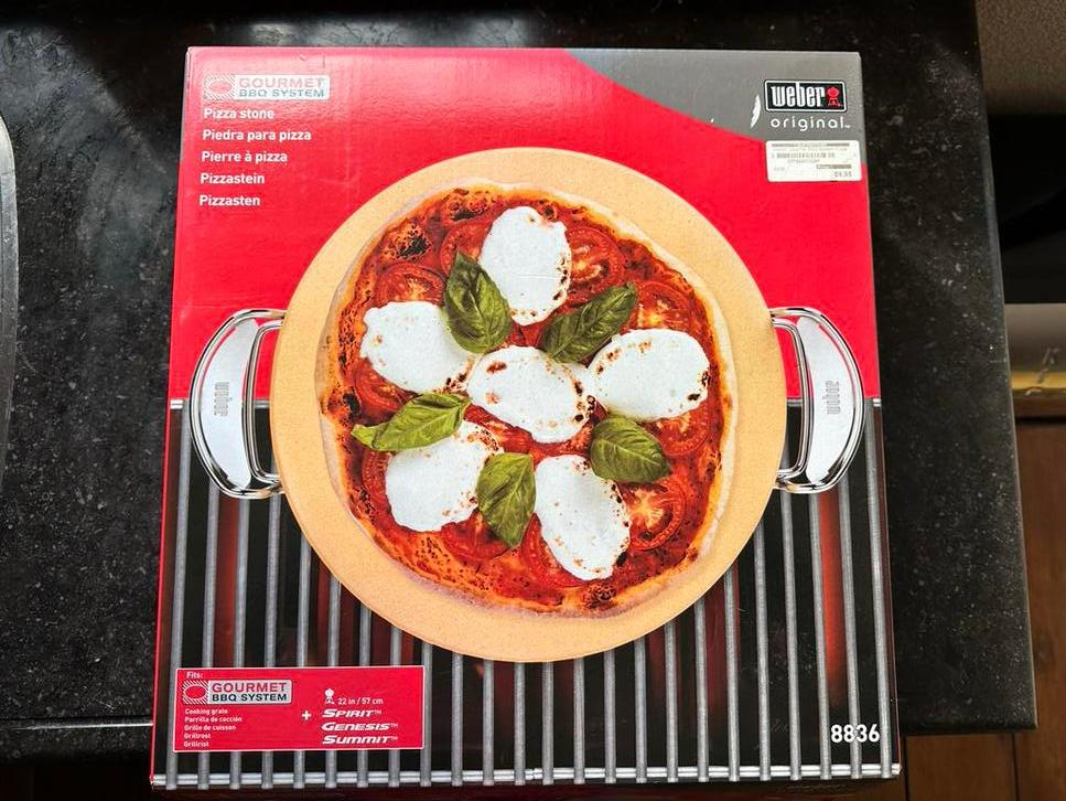 Weber Pizzasteen 57cm met houder - Gourmet BBQ System, Ophalen of Verzenden, Nieuw, Met accessoires
