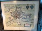 Antieke kaart vestingstad Grave door Joan Blaeu, Antiek en Kunst, Ophalen of Verzenden