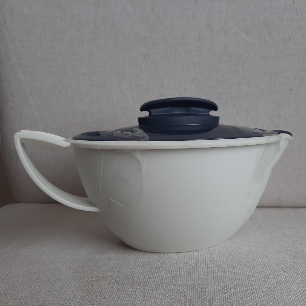 Tupperware thermo / duo sauskom, Huis en Inrichting, Keuken | Tupperware, Ophalen of Verzenden, Zo goed als nieuw, Crème, Bak of Kom