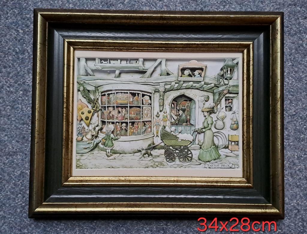 anton pieck 3D lijst speelgoedwinkel, Minder dan 50 cm, Gebruikt, Ophalen of Verzenden, Minder dan 50 cm