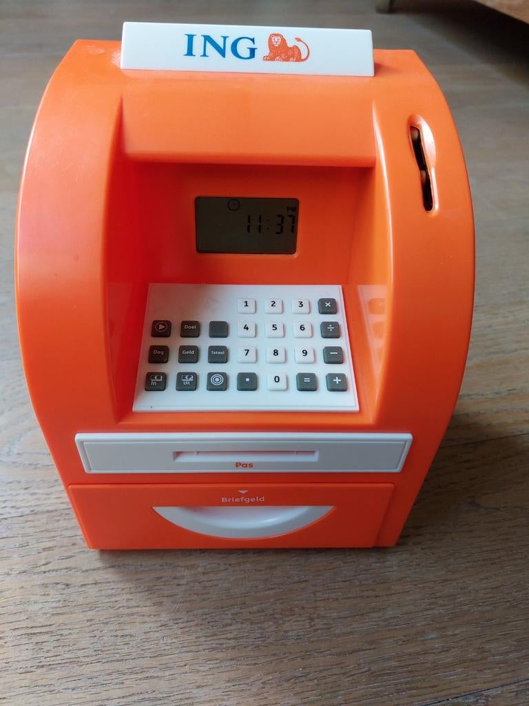 ING spaarpot op batterijen, Verzamelen, Spaarpotten, Ophalen of Verzenden