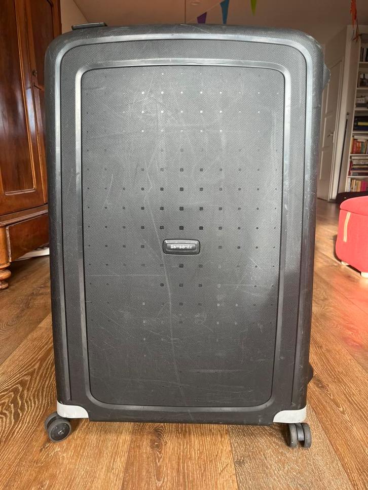 Samsonite koffer zwart 138 liter, Sieraden, Tassen en Uiterlijk, Koffers, Gebruikt, Hard kunststof, 70 cm of meer, 45 tot 55 cm