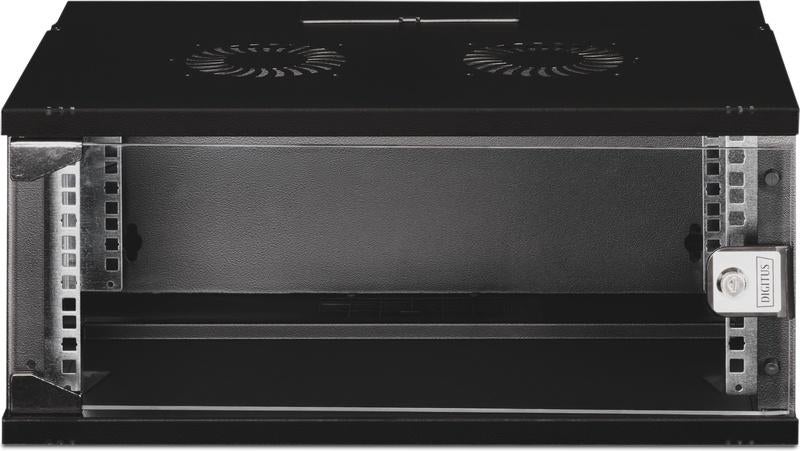 Digitus DN-49201 rack 4U Wandrek Zwart, Computers en Software, Ophalen, Zo goed als nieuw, Glas, Plaatstaal