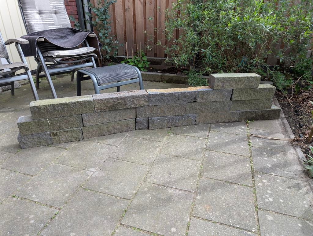 Wallblock Split 10x10x40 cm Antraciet, Ophalen, Nieuw, Beton, Overige typen