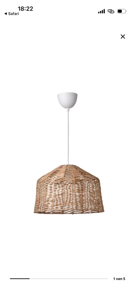 Kappeland havsdjup ikea hanglamp riet, Ophalen, Zo goed als nieuw, Minder dan 50 cm