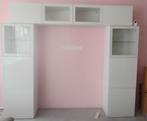 Ikea hoogglans witte kasten met verlichting, Ophalen, Gebruikt