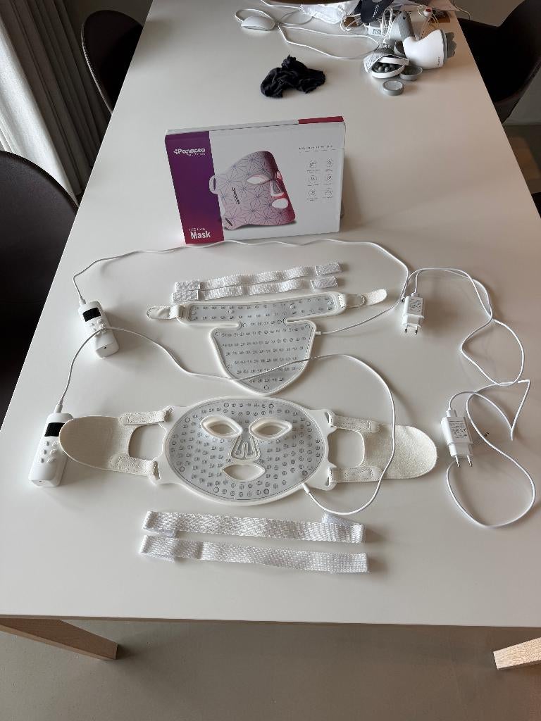 Panacea LED gezichtsmasker + décolleté, Ophalen of Verzenden, Zo goed als nieuw, Lichaamsverzorging