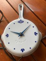 Vintage Dru emaille wandklok - Jaren '50/'60 - Werkend, Ophalen of Verzenden