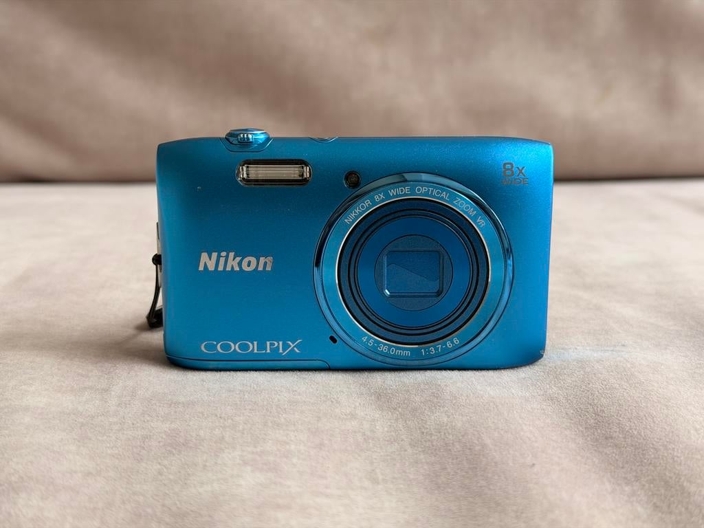 Nikon Coolpix S3600 Compact Camera - Blauw, Gebruikt, Compact, Ophalen of Verzenden, Nikon