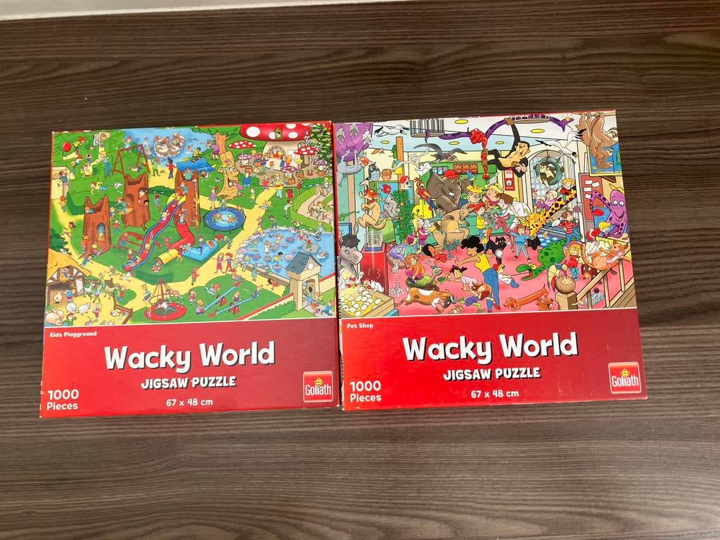 Te koop Wacky World jigsaw puzzel 1000 stuks, Ophalen of Verzenden, Meer dan 50 stukjes, Zo goed als nieuw, 6 jaar of ouder