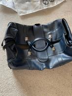 Vintage Leren Reistas - Donkerblauw, Sieraden, Tassen en Uiterlijk, Tassen | Reistassen en Weekendtassen, Ophalen, 40 tot 60 cm