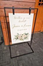 Welkomsbord houder te huur voor bruiloft of evenement, Ophalen of Verzenden, Zo goed als nieuw