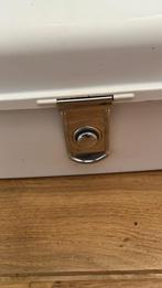 Vintage Broodtrommel Wit Metaal - Retro Keuken Accessoire, Ophalen of Verzenden