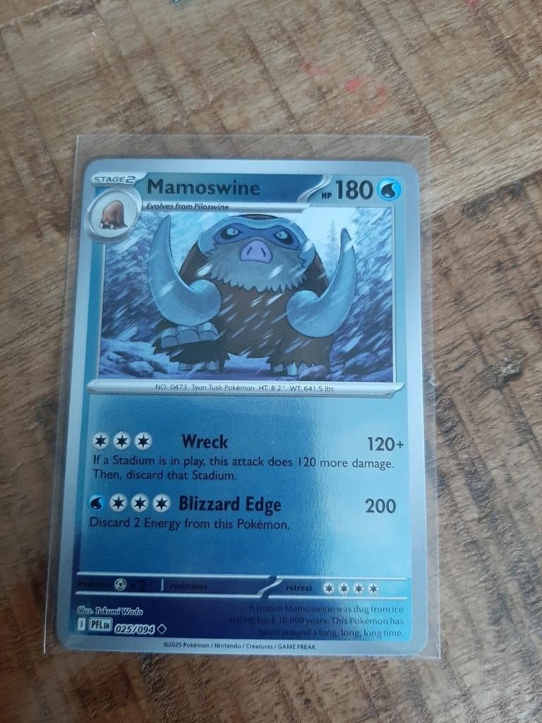 Mamoswine #25, Reverse Holo, Pokemon Phantasmal Flames, Ophalen of Verzenden, Nieuw, Losse kaart