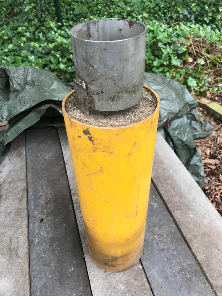 Betonpoeren met RVS buis rd104x2mm, Tuin en Terras, Overkappingen, Gebruikt, Overige typen, Ophalen