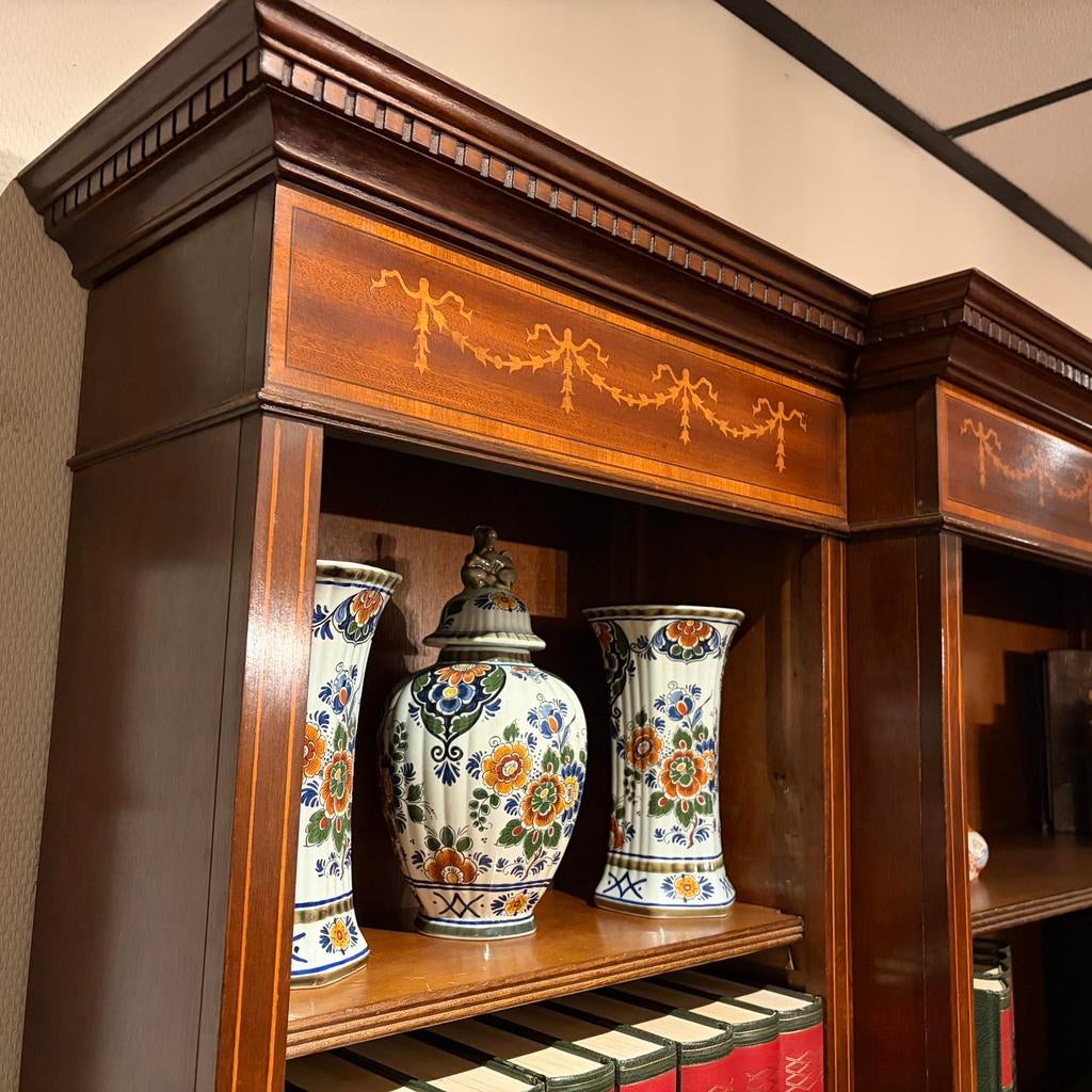 Oude engelse boekenkast met stelbare schappen, Antiek en Kunst, Ophalen