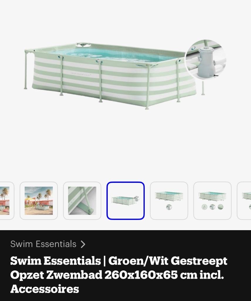 Zwembad, Tuin en Terras, Ophalen, Minder dan 80 cm, Opzetzwembad, Rechthoekig