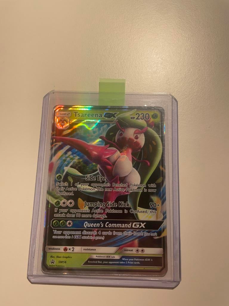 Tsareena GX Pokémon kaart SM56, Ophalen of Verzenden, Gebruikt, Losse kaart, Foil