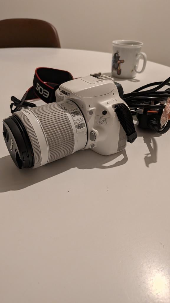 Canon EOS 100D Spiegelreflexcamera Wit met Lens, Audio, Tv en Foto, Fotocamera's Digitaal, Ophalen of Verzenden