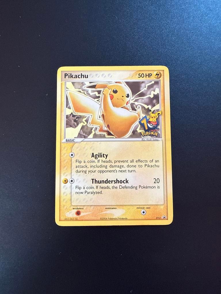 Pikachu 012/017 Pokemon kaart 2006, Ophalen of Verzenden, Gebruikt, Losse kaart