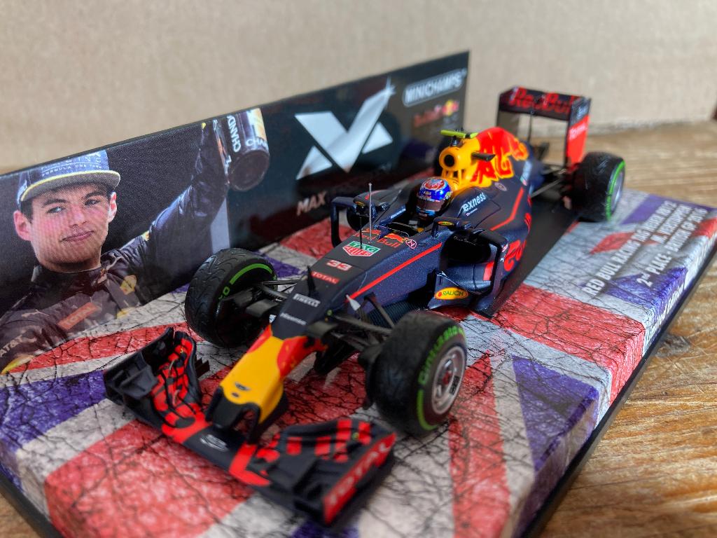 ✅ Max Verstappen 1:43 editie 12 2nd place British GP 2016, Ophalen of Verzenden, Nieuw, Formule 1