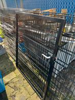 Stalen hekwerk met poort - 2 panelen + poort, Tuin en Terras, Ophalen, Met poort, Spijlenhekwerk, Zo goed als nieuw