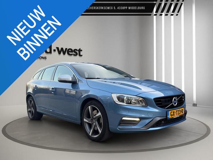 Volvo V60 2.4 D6 Twin Engine R-Design ACC Blis Dakraam Leder, Auto's, Volvo, Bedrijf, Te koop, V60, 4x4, ABS, Achteruitrijcamera