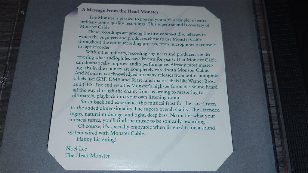 GRP Meets Monster [Monster Cable Sampler], Ophalen of Verzenden, Zo goed als nieuw