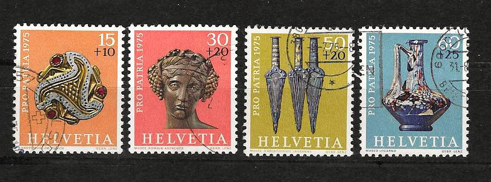 Zwitserland 1053-1056, Ophalen of Verzenden, Gestempeld