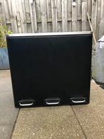 Afvalbak met 3 emmers, Ophalen, Gebruikt, Met pedaal, 50 tot 75 cm