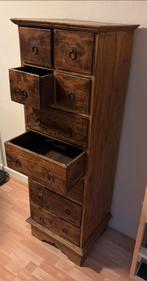 Teak houten ladenkast, Ophalen, Gebruikt, 5 laden of meer, 50 tot 100 cm