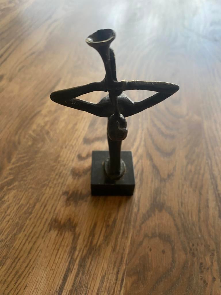 Art Deco brons beeldje, Ophalen of Verzenden, Koper of Brons