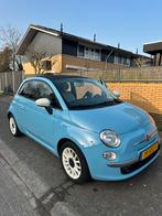 Fiat 500C 0.9 85pk Turbo Twinair 2012 Blauw, Euro 5, 31 €/maand, Cabriolet, Leder en Stof