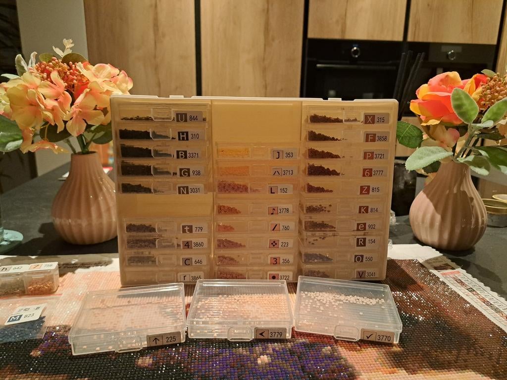 Opbergsysteem met 30 schudbakjes diamond painting, Ophalen of Verzenden, Nieuw, Kunststof