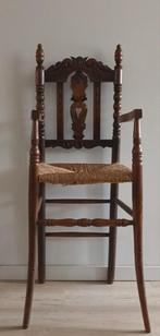 Unieke Antieke Kinder Knopstoel met Bies Zitting, Ophalen of Verzenden