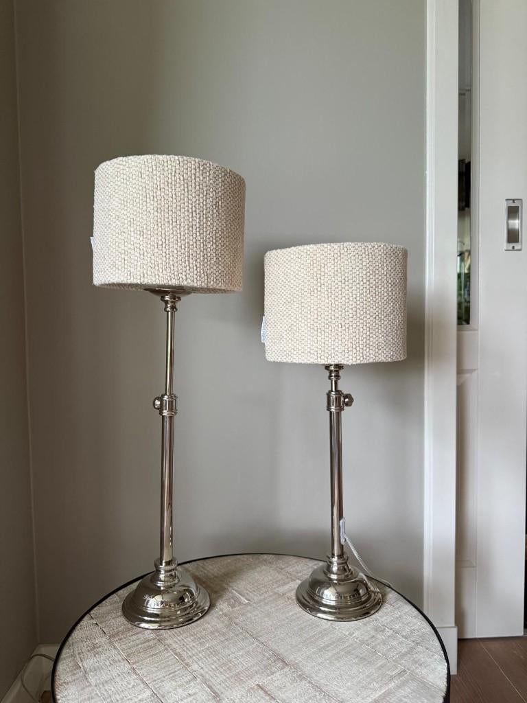 schemerlampen Riviéra Maison zilverkleur., Huis en Inrichting, Lampen | Tafellampen, Nieuw, Ophalen of Verzenden, Stof, Modern