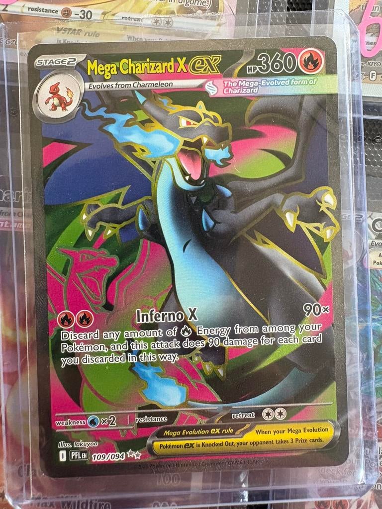 Pokemon Kaart Mega Charizard X Ex 109/94, Ophalen of Verzenden, Zo goed als nieuw