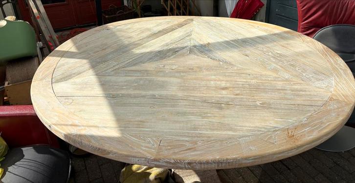 Kloostertafel-stijl eettafel (steigerhout look) - 180x79cm, Huis en Inrichting, Tafels | Eettafels, Gebruikt, 100 tot 150 cm, 150 tot 200 cm