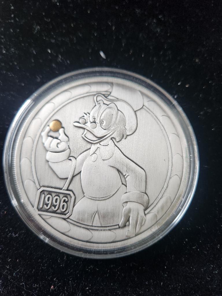 Walt Disney Dagobert Duck First Gold Nugget Grote LE Munt, Ophalen, Donald Duck, Zo goed als nieuw, Overige typen