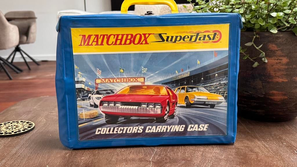 Vintage Matchbox Superfast Koffer + 21 Auto's - Alles Lesney, Verzamelen, Speelgoed, Ophalen, Gebruikt