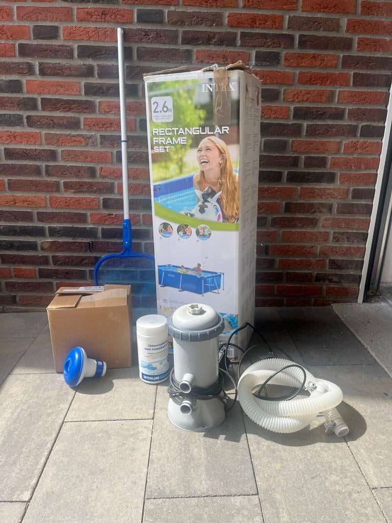 Intex zwembad 260x160x64, Gebruikt, Minder dan 80 cm, Ophalen of Verzenden, Minder dan 200 cm